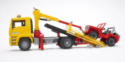 BRUDER 02750 - MAN TGA Abschlepp-LKW Mit Geländewagen -Kinderspielzeug 02750 man abschlepp lkw gelndewagen