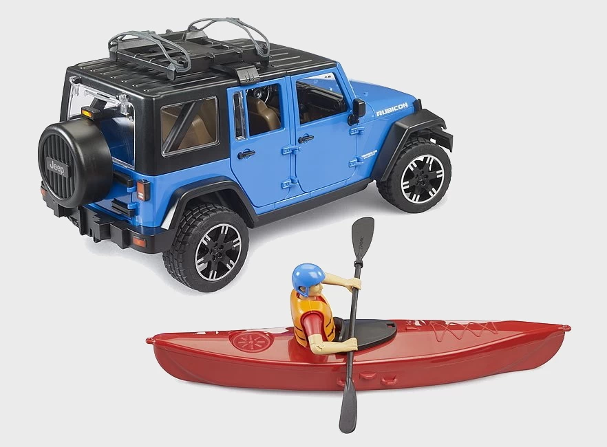 BRUDER 02529 - JEEP Wrangler Rubicon Unlimited Mit Kajak Und Figur 2 BRUDER 02529 - JEEP Wrangler Rubicon Unlimited Mit Kajak Und Figur – Bild 2
