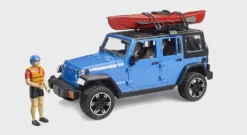 BRUDER 02529 - JEEP Wrangler Rubicon Unlimited Mit Kajak Und Figur -Kinderspielzeug Bruder 02529 Jeep Wrangler Rubicon Umlimited Kajak