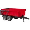 BRUDER 02211 - Wannenkippanhänger Rot M Automatikrückwand