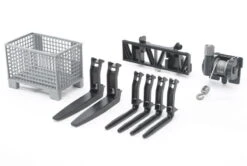 BRUDER 02318 - Gitterpalette Seilwinde Frontladergabeln