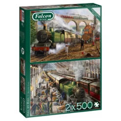 Puzzle - Post Per Bahn - Mail By Rail (Falcon De Luxe) - 2 X 500 Teile