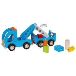 Kranwagen Mit Anhänger (goki 55875) 7 Kranwagen Mit Anhänger (goki 55875) -Kinderspielzeug goki 55875 kran