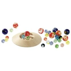Goki Murmelteller Holz Mit 31 Murmeln (toys Pure)