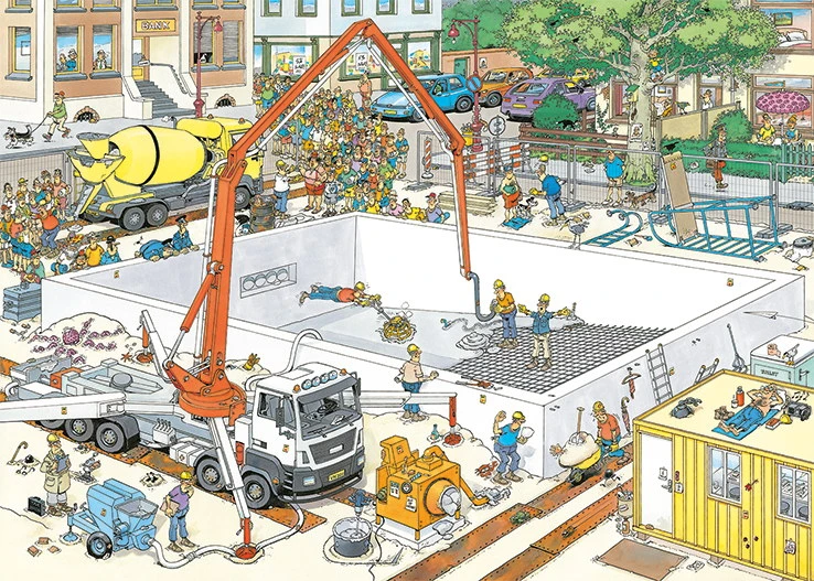 Jumbo Puzzle - Fast Fertig? (van Haasteren) - 1000 Teile 1 Jumbo Puzzle - Fast Fertig? (van Haasteren) - 1000 Teile