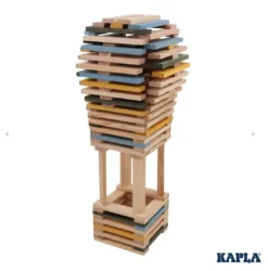 Kapla 120er Box - Hellblau Gelb Grün -Kinderspielzeug kapla 120 box blau gelb gruen