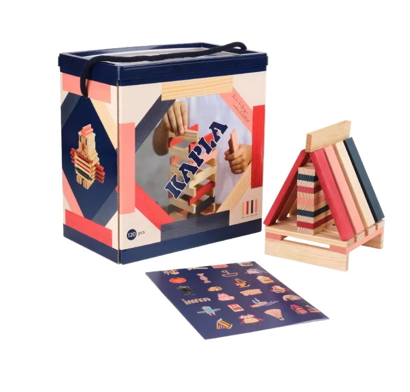 Kapla 120er Box - Dunkelblau Rosa Rot 1 Kapla 120er Box - Dunkelblau Rosa Rot