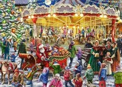 Puzzle - The Christmas Carousel (Falcon De Luxe) - 2x 1000 Teile -Kinderspielzeug puzzle christmas carousel falcon