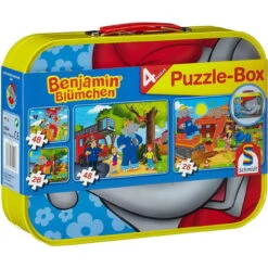 Puzzle Box - 4 Benjamin Blümchen Puzzle Im Metallkoffer (Schmidt 55594) 5 Puzzle Box - 4 Benjamin Blümchen Puzzle Im Metallkoffer (Schmidt 55594) -Kinderspielzeug schmidt 55594 puzzle box benjamin 2