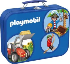 Puzzle Box - 4 Playmobil Puzzle Im Metallkoffer (Schmidt 55599)
