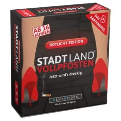 Rotlicht Kartenspiel - STADT LAND VOLLPFOSTEN (DENKRIESEN) -Kinderspielzeug stadt land vollpfosten das kartenspiel rotlicht edition