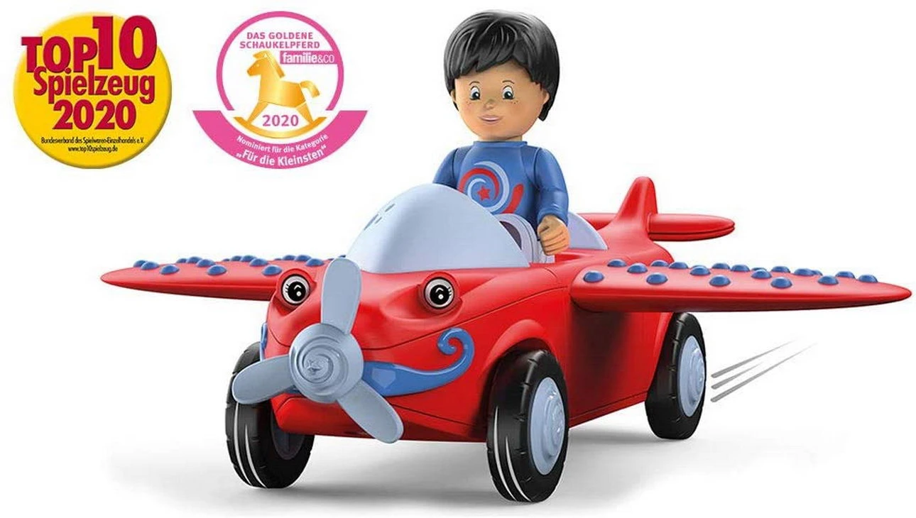SIKU 0116 - Toddys - Leo Loopy - Flugzeug Auto Rot Hellblau 2 SIKU 0116 - Toddys - Leo Loopy - Flugzeug Auto Rot Hellblau – Bild 2