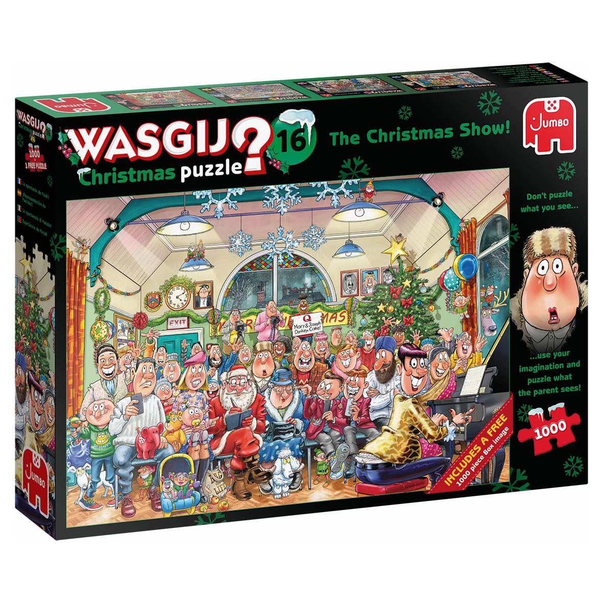 Jumbo Wasgij Christmas 16 - Die Große Weihnachtsvorstellung - 2 Puzzle Je 1000 Teile 1 Jumbo Wasgij Christmas 16 - Die Große Weihnachtsvorstellung - 2 Puzzle Je 1000 Teile